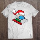 Tadostore Mask Wearing Quarantine Santa Funny Christmas Novelty Gift Tee Shirt