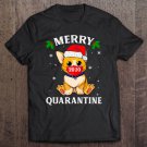 Tadostore Merry Quarantine Christmas 2020 Corgi Wearing Mask Tee Shirt