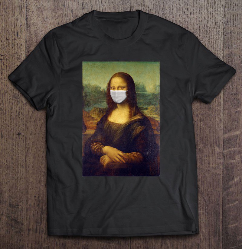 Tadostore Mona Lisa Face Mask Tee Shirt