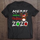 Tadostore Merry Quarantine Christmas 2020 Gift Reindeer Wearing Mask Tee Shirt