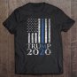 Tadostore Womens Thin Blue Line Trump 2020 American Flag Police Usa Election Tee Shirt