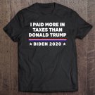 Tadostore I Paid More In Taxes Than Donald Trump Tee Shirt