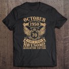 Tadostore 70 Years Old Gifts Vintage October 1950 70Th Birthday Gift Tee Shirt