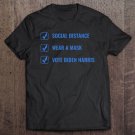 Tadostore Vote Biden Harris Social Distance Wear A Mask Check And Done Tee Shirt