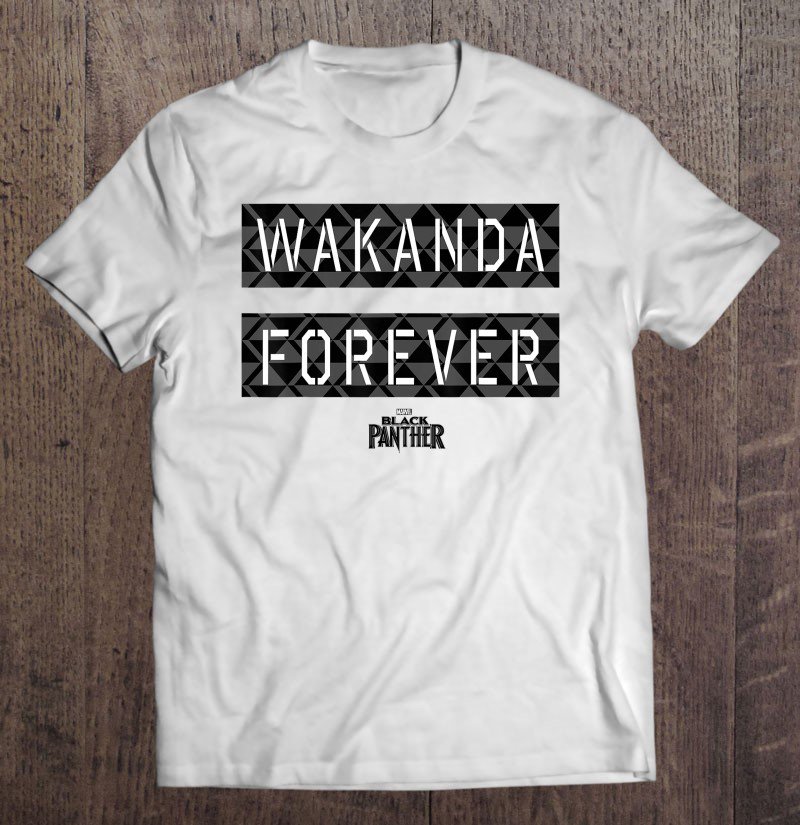 Tadostore Marvel Black Panther Wakanda Forever Pattern Tee Shirt