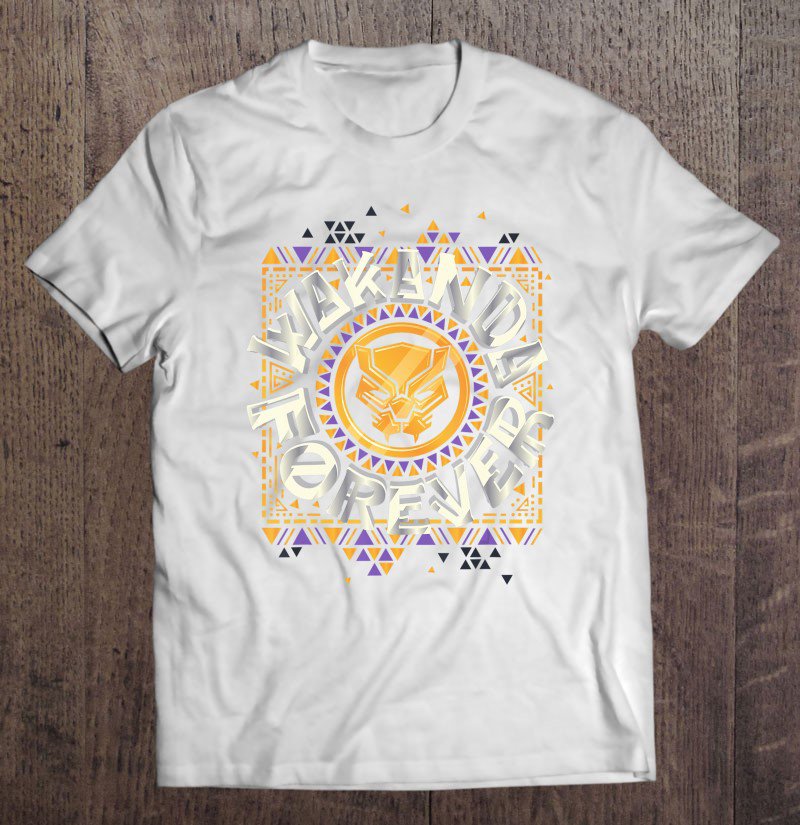Tadostore Marvel Black Panther Wakanda Forever Emblem Tee Shirt