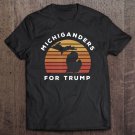 Tadostore Vintage Sunset Michigan Republican Michiganders For Trump Tee Shirt