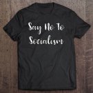 Tadostore Womens Say No To Socialism - Women's Pro Trump Raglan Baseball Tee Shirt