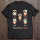 Tadostore Funny Christmas Teacher Life 2020 Owl Wearing Mask Tee Shirt