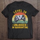 Tadostore Level 28 Unlocked Video Gamer 28Th 1992 Birthday Quarantine Tee Shirt
