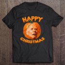 Tadostore Happy Christmas Biden Costume Funny Pumpkin Head Christmas Tee Shirt