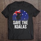 Tadostore Save The Koalas Retro Sunset - Australia Flag Koala Lovers Tee Shirt