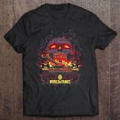 Tadostore World Of Tanks Halloween Light Fire Skull Tee Shirt