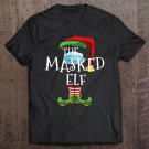 Tadostore Masked Elf Matching Family Christmas Funny Face Mask Couple Tee Shirt