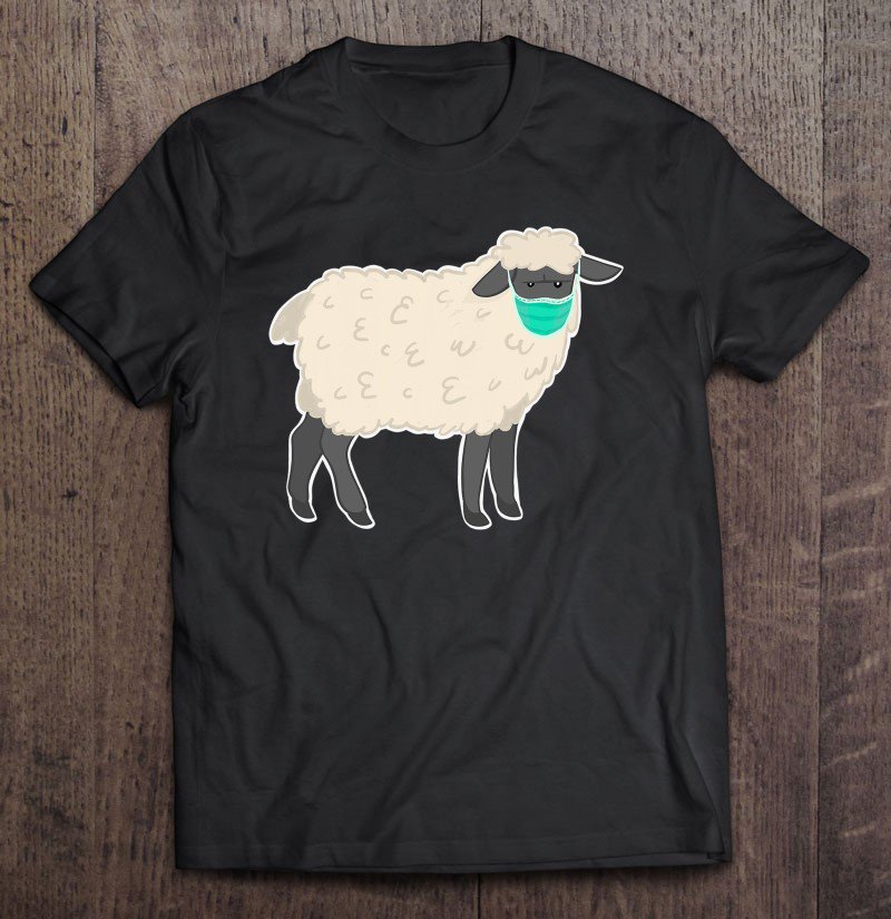 Tadostore Anti-Mask Sheep With Face Mask Tee Shirt