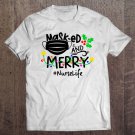 Tadostore Masked And Merry Nurse Life Nurse Christmas 2020 Ver2 Tee Shirt