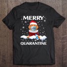 Tadostore Merry Quarantine Christmas 2020 Golden Retriever Mask Family Tee Shirt