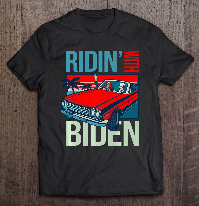 Tadostore Riding With Biden Kamala Harris Joe Biden Vintage Retro Car Premium Tee Shirt