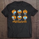 Tadostore Funny Halloween Math Teacher Life Pumpkin Wearing Mask Gift Tee Shirt