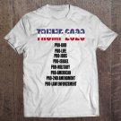 Tadostore Trump 2020 Pro God Pro Life Pro Military Pro Israel Pro 2Nd Tee Shirt