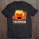 Tadostore Trumpkin Make Halloween Great Again American Flag Pumpkin Trump Tee Shirt