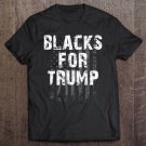 Tadostore Blacks For Trump Shirt American Flag Trump Tee Shirt