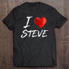 Tadostore I Love Heart Steve Family Name Tee Shirt