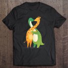 Tadostore Dinosaur Giraffe Hug Love Couple Valentine's Day Tee Shirt