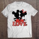 Tadostore Womens Valentines Mickey Minnie Love Hug Tee Shirt