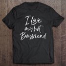 Tadostore Womens Cute Girlfriend Gift From Boyfriend I Love My Hot Boyfriend V-Neck Tee Shirt