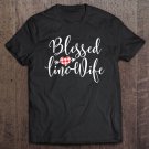 Tadostore Blessed Linewife Red White Plaid Heart Linemans Wife Tee Shirt