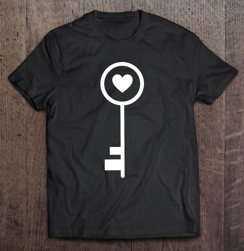 Tadostore Lock And Key Couples Matching Costume - Key With Heart Tee Shirt