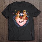 Tadostore Valentine Gay Angel Cherub Heart Coming Out Pride Tee Shirt