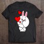 Tadostore Cute Cony Bunny Rabbit Brown Bear Lover Blowing Kisses Kiss Tee Shirt
