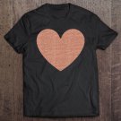 Tadostore St Valentine's Day Faux Rose Gold Heart Tee Shirt