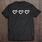 Tadostore Love Hearts, Womens Casual Short Sleeve Graphic Tee Shirt