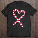Tadostore Candy Cane Heart Funny Christmas Gift For Candy Cane Lovers Premium Tee Shirt