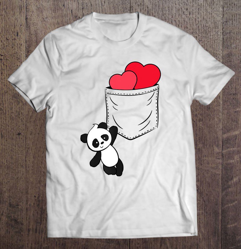 Tadostore Valentine's Day Cute Panda Heart I Love You Her Women Kids Tee Shirt