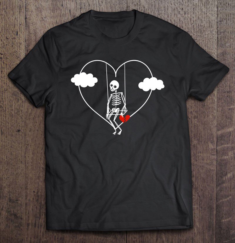 Tadostore Emo Valentine's Day Goth Horror Psychobilly Sad Boi Heart Tee Shirt