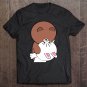 Tadostore Cute Brown Bear Cony Bunny Rabbit Lovers Love Romantic Kiss Tee Shirt