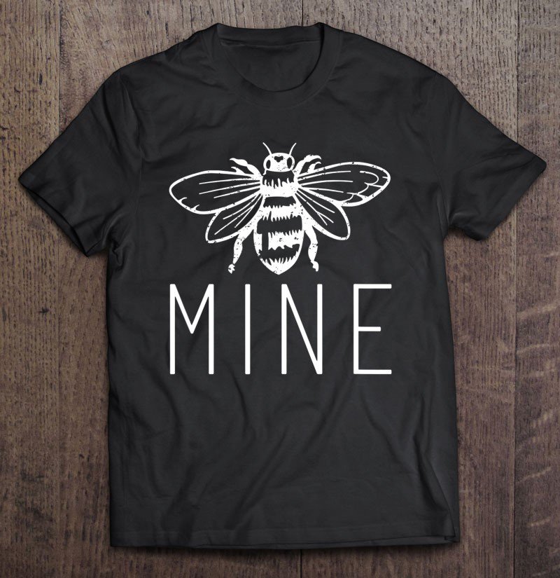 Tadostore Women's Bee Mine Bumblebee Cute Retro Valentine's Day Tee Shirt