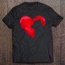 Tadostore Border Collie Heart Silhouette Valentine's Day Dog Lover Tee Shirt