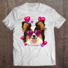 Tadostore Papillon Valentines Day Shirt Heart Dog Lover Tee Shirt