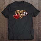 Tadostore Leopard Print Buffalo Plaid Love Valentines Day Hearts Tee Shirt