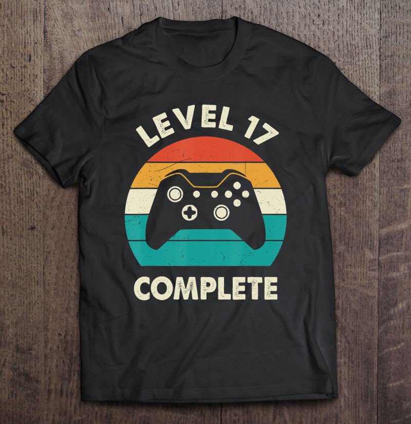 Tadostore Vintage Level 17Th Complete 17 Years Wedding Anniversary Gift Tee Shirt