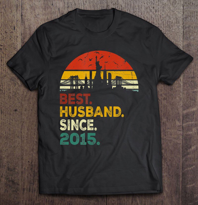 Tadostore Mens 5Th Wedding Anniversary Gift For Him 5 Years Best Husband Tee Shirt