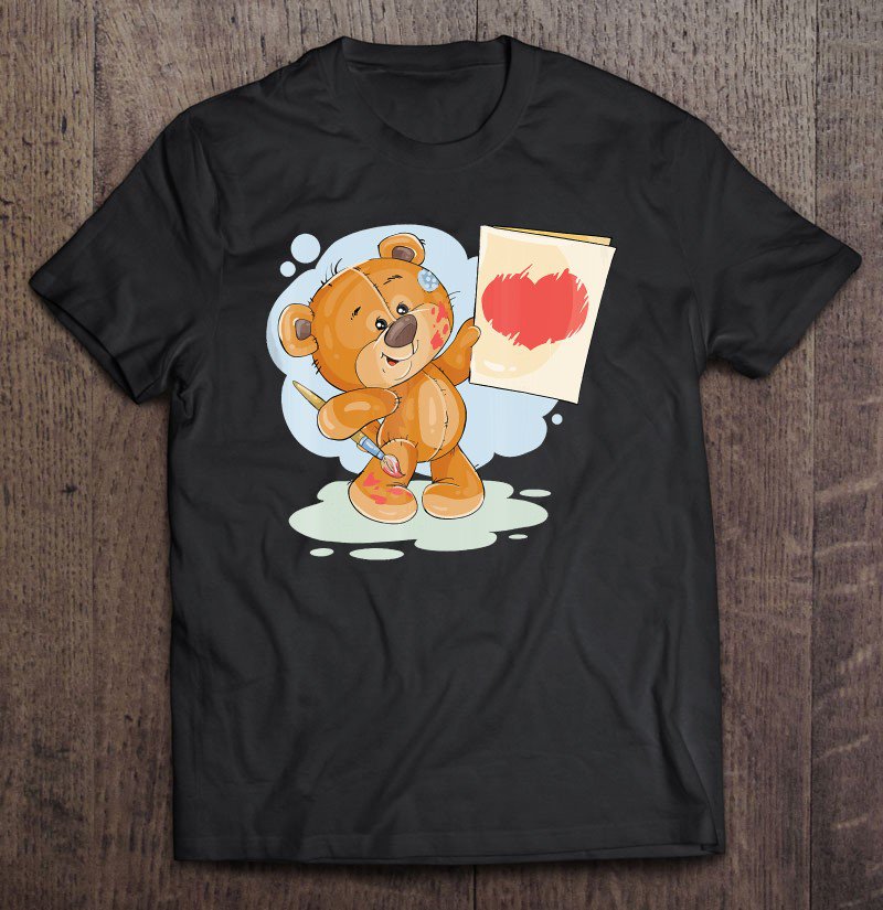 Tadostore Teddy Bear I Love You Shirt Hugs Hearts Balloons Tee Shirt