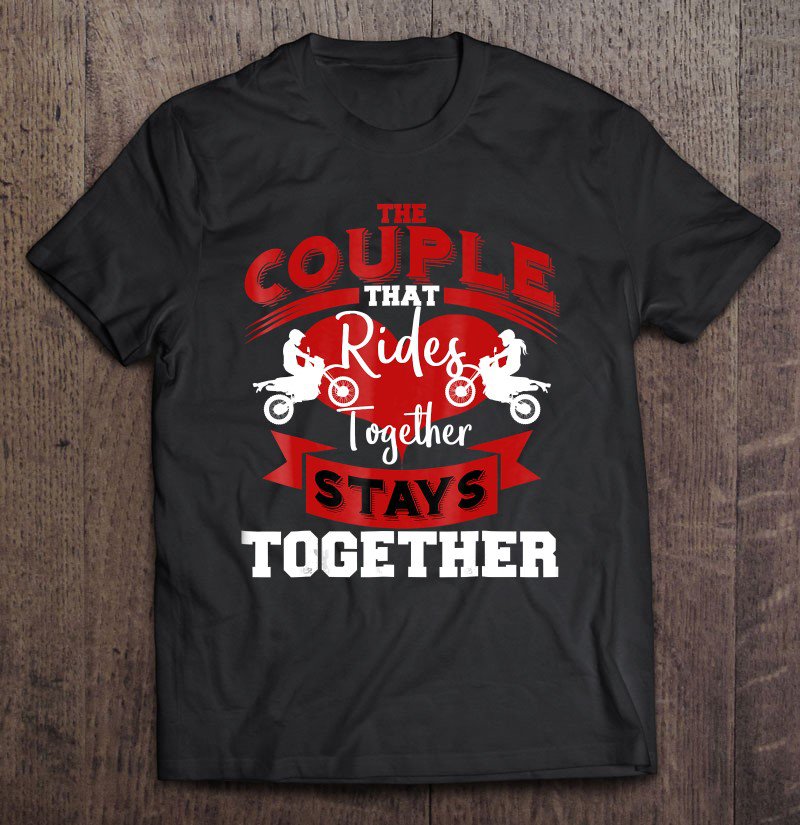 Tadostore Couples Motocross Funny Dirt Bike Tee Shirt
