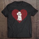 Tadostore Poodle Valentines Day Dog Love Fingerprint Tee Shirt