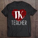 Tadostore Tk Teacher Valentine's Day Buffalo Plaid Heart Tee Tee Shirt